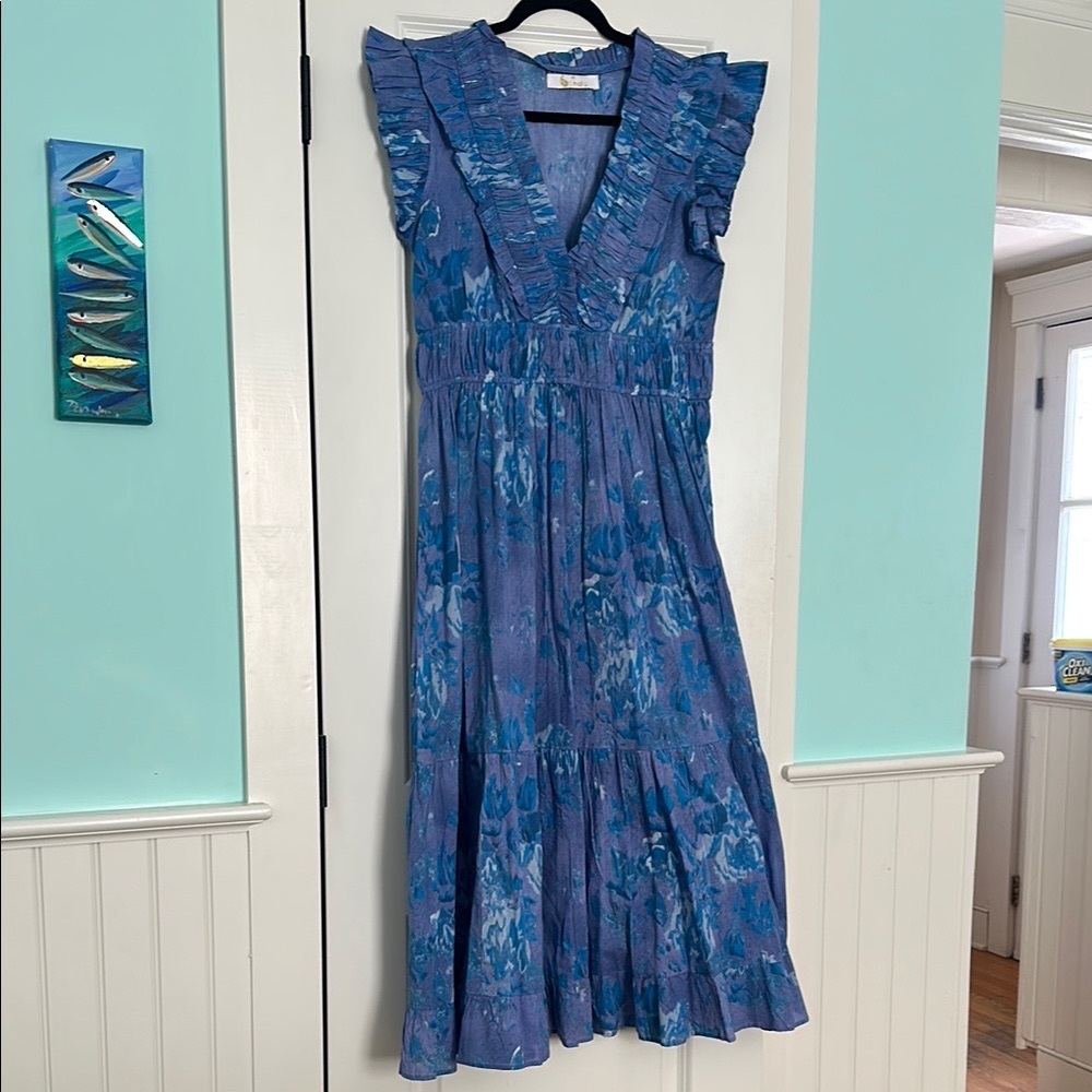 Bindu Maxi Dress in Violet Monet - Size XS